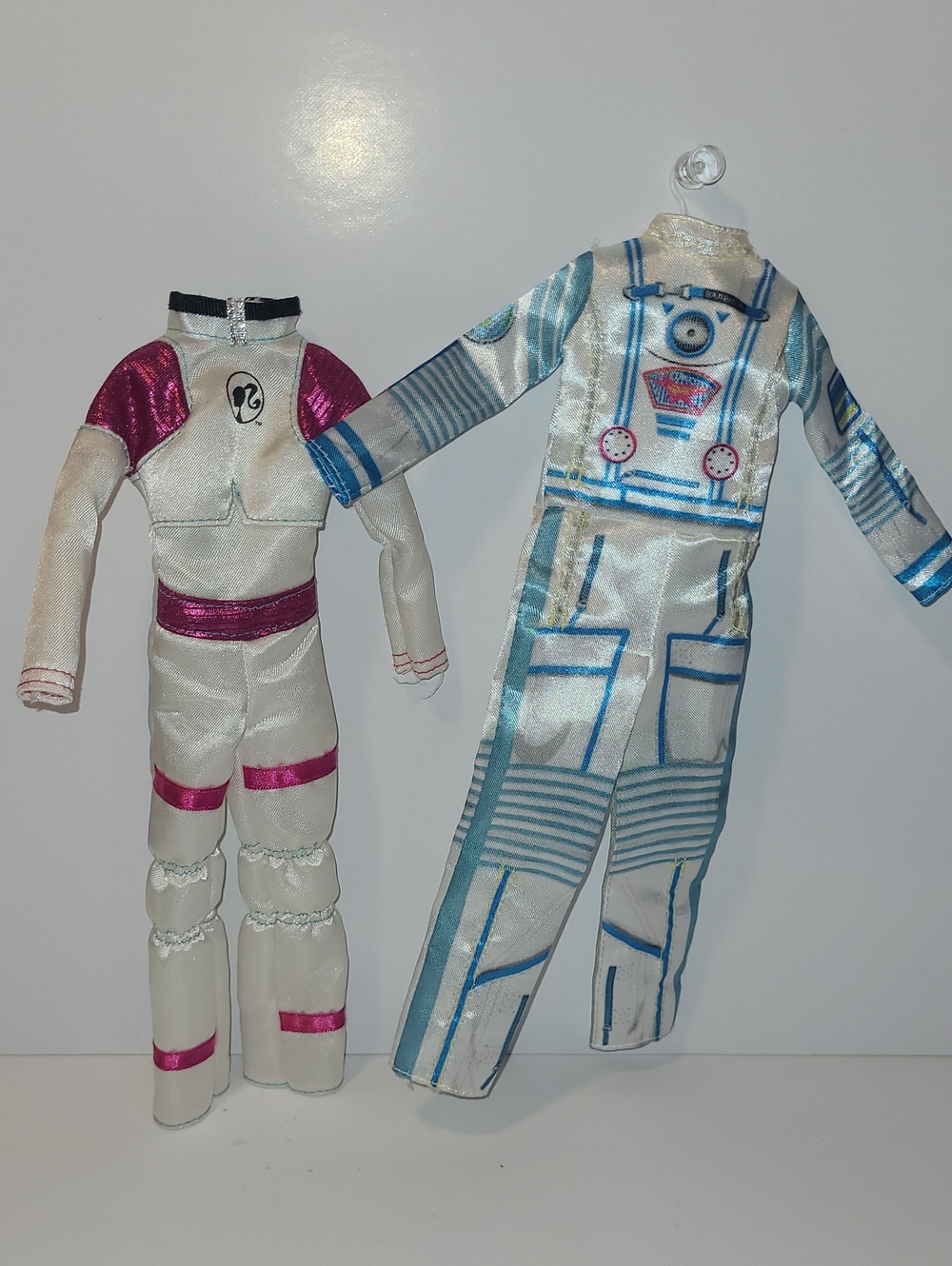 Barbie White Space Outfit Duo with Blue and Pink Accents